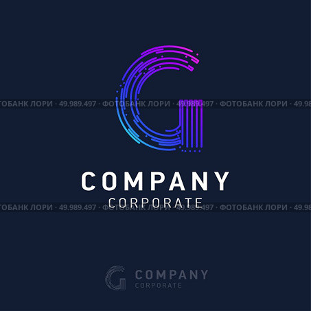 G company logo design with visiting card vector. Стоковая иллюстрация, агентство Ingram Publishing / Фотобанк Лори