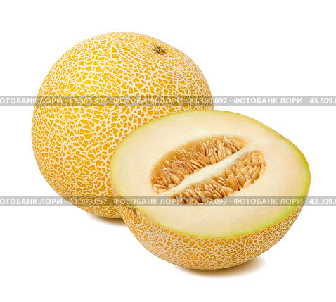 Galia melon composition isolated. Стоковое фото, фотограф Катерина Ковалева / Фотобанк Лори