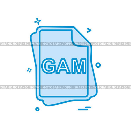 GAM file type icon design vector. Стоковая иллюстрация, агентство Ingram Publishing / Фотобанк Лори