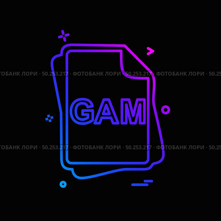 GAM file type icon design vector. Стоковая иллюстрация, агентство Ingram Publishing / Фотобанк Лори