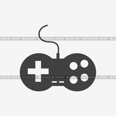 Gaming Joystick Icon Isolated on White Background. Стоковая иллюстрация, агентство Ingram Publishing / Фотобанк Лори