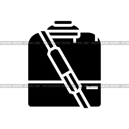 garment bag clothes care glyph icon vector illustration. Стоковая иллюстрация, иллюстратор Vectorwin / Фотобанк Лори