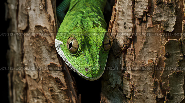 gecko camouflage green ai generated. Стоковое AI-изображение, AI-художник Vectorwin / Фотобанк Лори