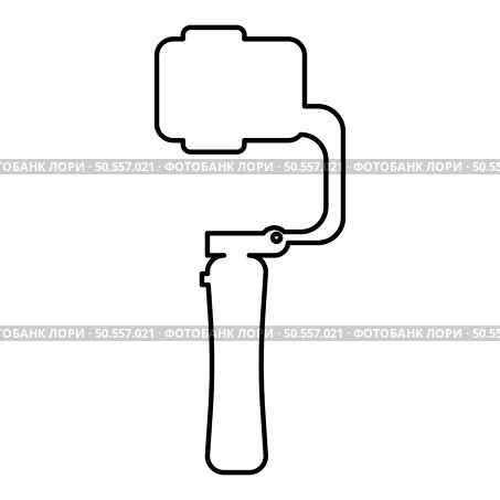 Gimbal mobile stabilizer for smartphone camera cell phone steady cam contour outline line icon black color vector illustration image thin flat style simple. Gimbal mobile stabilizer for smartphone camera cell phone steady cam contour outline line icon black color vector illustration image thin flat style. Стоковая иллюстрация, агентство Ingram Publishing / Фотобанк Лори