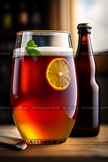 Glass of lemon limonade. Стоковая иллюстрация, иллюстратор Марина Володько / Фотобанк Лори