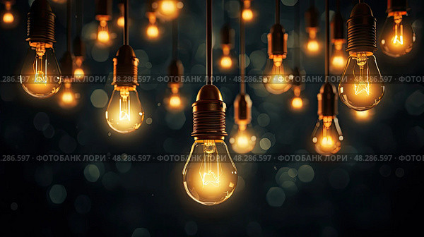 glow light bulbs concept ai generated. Стоковое AI-изображение, AI-художник Vectorwin / Фотобанк Лори