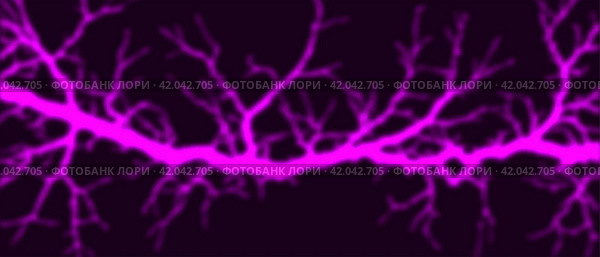 Glowing turbid pink lightning. A natural phenomenon. Blurry dark pinkish wide background or wallpaper. Стоковая иллюстрация, иллюстратор GAlexS / Фотобанк Лори