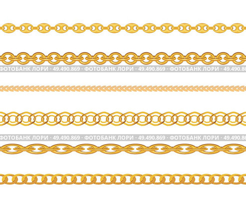 Gold Chain Jewelry Seamless Pattern Background. Vector Illustration. EPS10. Gold Chain Jewelry Seamless Pattern Background. Vector Illustration. Стоковая иллюстрация, агентство Ingram Publishing / Фотобанк Лори