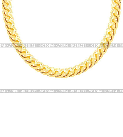 Gold Chain Jewelry. Vector Illustration. EPS10. Gold Chain Jewelry. Vector Illustration. Стоковая иллюстрация, агентство Ingram Publishing / Фотобанк Лори