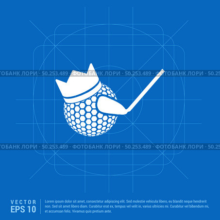 Golf Bat Icon. Стоковая иллюстрация, агентство Ingram Publishing / Фотобанк Лори
