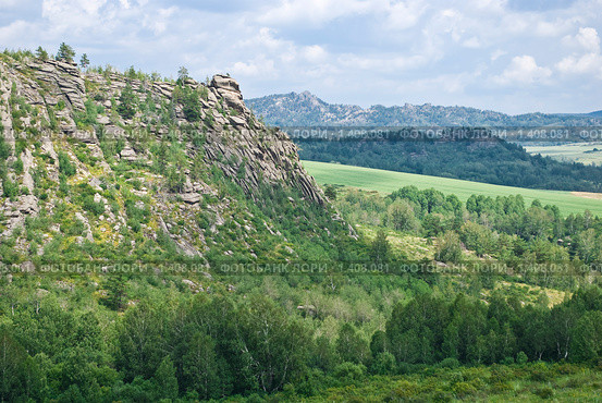 Горный пейзаж. Змеиногорский район. Стоковое фото, фотограф Дмитрий Сечин / Фотобанк Лори