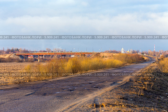 Город Кологрив. Мост через реку Унжу (2014 год). Стоковое фото, фотограф Сергей Лаврентьев / Фотобанк Лори