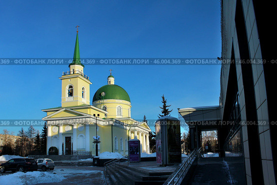 Город Омск, Свято-Никольский Казачий собор. Редакционное фото, фотограф Виктор Топорков / Фотобанк Лори