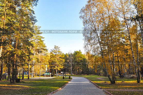Город Заводоуковск. Парк в санатории "Ингала" (2015 год). Редакционное фото, фотограф Александр Тараканов / Фотобанк Лори