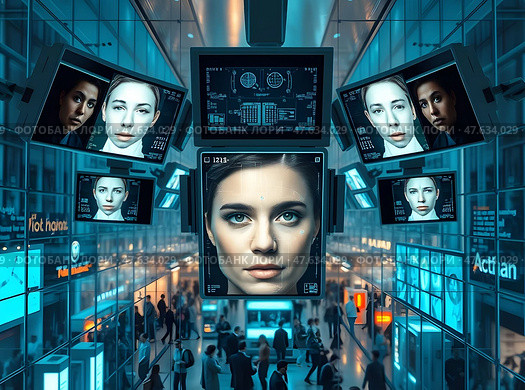 Городское видеонаблюдение. Стоковое AI-изображение, AI-художник Boostport / Фотобанк Лори