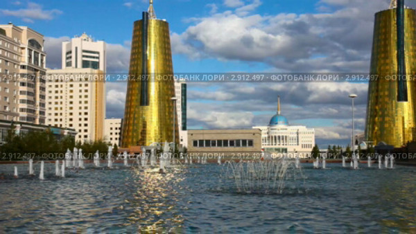 Городской пейзаж. Астана, Казахстан (2011 год). Стоковое видео, видеограф Игорь Жоров / Фотобанк Лори