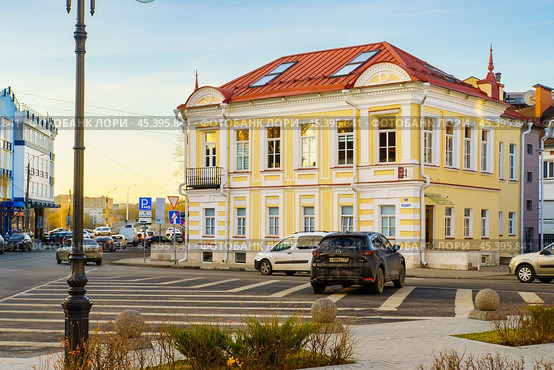 Городской пейзаж. Утро. Тверь. Редакционное фото, фотограф Владимир Шибаев / Фотобанк Лори