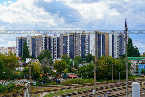 Городской пейзаж. ЖК "Крымский Квартал". Воронеж. Редакционное фото, фотограф Владимир Шибаев / Фотобанк Лори