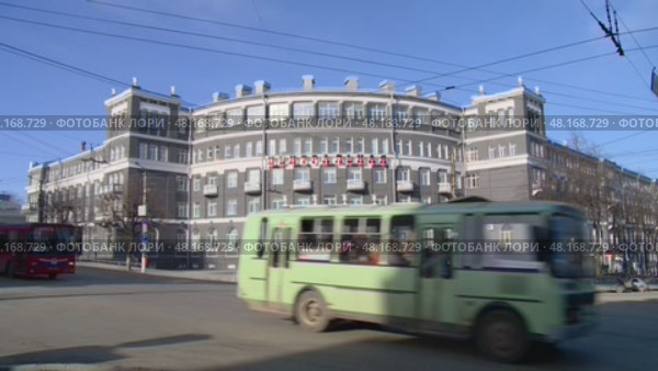 гостиница Центральная в городе Киров 2014 г. Стоковое видео, видеограф Алексей Сергеев / Фотобанк Лори
