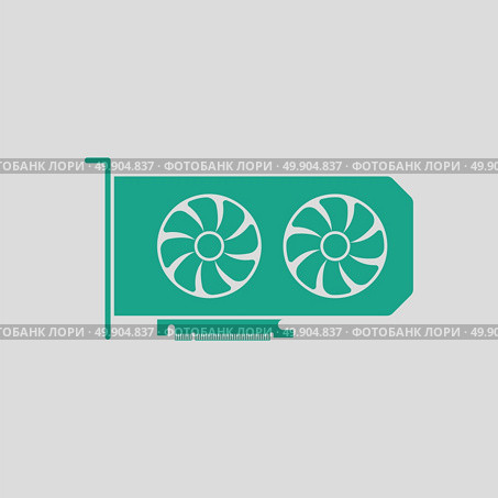 GPU icon. Gray background with green. Vector illustration. Стоковая иллюстрация, агентство Ingram Publishing / Фотобанк Лори