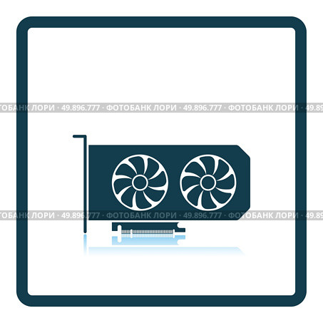GPU icon. Shadow reflection design. Vector illustration. Стоковая иллюстрация, агентство Ingram Publishing / Фотобанк Лори