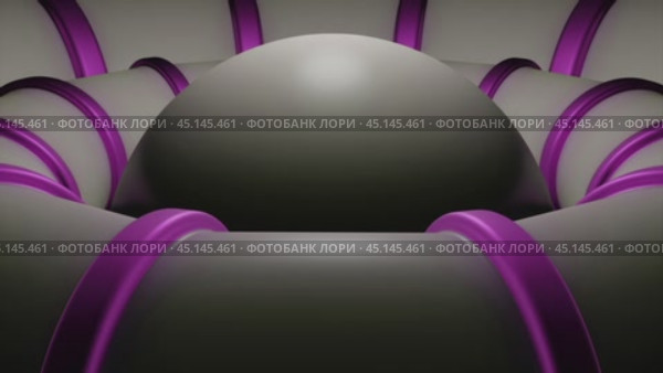 Gray sphere pulsating inside a purple and white structure. Стоковое видео, видеограф Данил Руденко / Фотобанк Лори