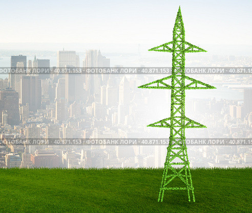 Green and eco energy concept - 3d rendering. Стоковое фото, фотограф Elnur / Фотобанк Лори
