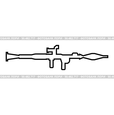 Grenade launcher military weapon army contour outline line icon black color vector illustration image thin flat style simple. Grenade launcher military weapon army contour outline line icon black color vector illustration image thin flat style. Стоковая иллюстрация, агентство Ingram Publishing / Фотобанк Лори