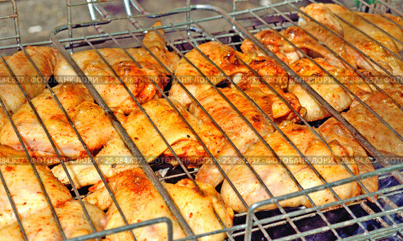 Grilled Chicken on the nature. Стоковое фото, фотограф Елена Перминова / Фотобанк Лори