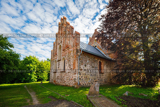 Gross-Legitten Evangelical Lutheran Church in the Turgenevo village, Kaliningrad Region. Стоковое фото, фотограф Константин Тронин / Фотобанк Лори