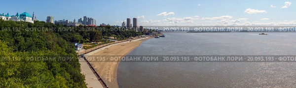 Хабаровск. Вид на Амурскую набережную (2015 год). Стоковое фото, фотограф Игорь Сарапулов / Фотобанк Лори