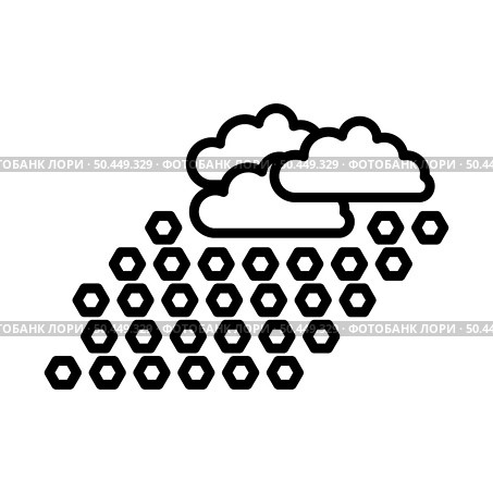 Hail Icon. Bold outline design with editable stroke width. Vector Illustration. Стоковая иллюстрация, агентство Ingram Publishing / Фотобанк Лори