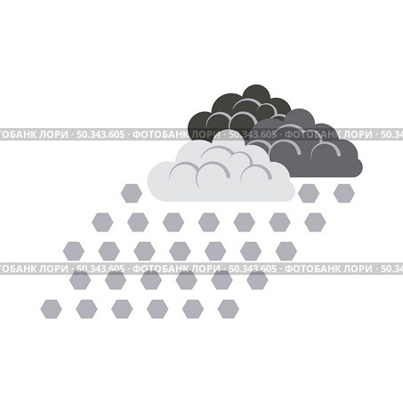 Hail Icon. Flat Color Design. Vector Illustration. Стоковая иллюстрация, агентство Ingram Publishing / Фотобанк Лори