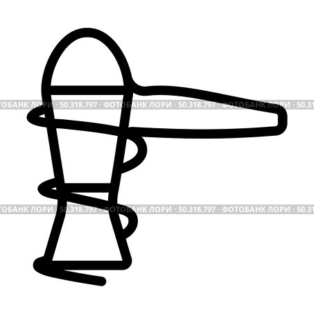 Hairdryer Icon. Editable Bold Outline Design. Vector Illustration. Стоковая иллюстрация, агентство Ingram Publishing / Фотобанк Лори