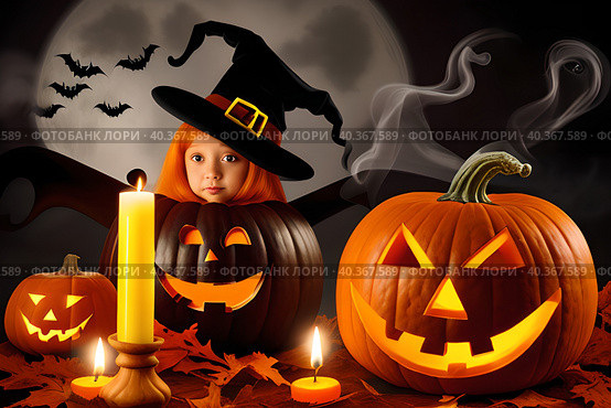 Halloween - annually October 31. Стоковое AI-изображение, AI-художник Сергей Елизарьев / Фотобанк Лори