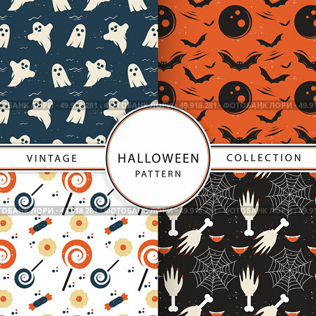 halloween seamless pattern. Стоковая иллюстрация, агентство Ingram Publishing / Фотобанк Лори