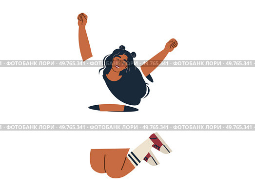 Happy people vector illustration. Cute and cheerful, happy people create positive and uplifting atmosphere Success is result joyful and active pursuit ones dreams The happy people concept thrives. Happy people. Celebration is language happy people, expressing joy and success. Стоковая иллюстрация, агентство Ingram Publishing / Фотобанк Лори