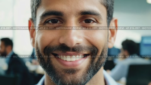 Happy young european professional businessman casual guy looking at camera close-up portrait. Confident smiling businessman entrepreneur small business owner posing in office. Стоковое AI-видео, аниматор ALLA YURTAYEVA / Фотобанк Лори