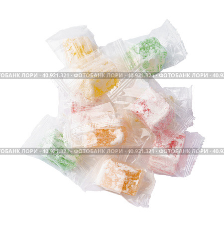 Heap of Turkish sweet rahat lokum cubes. Стоковое фото, фотограф Сергей Толмачёв / Фотобанк Лори