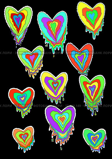 Hearts. Стоковая иллюстрация, иллюстратор Диана Васильева / Фотобанк Лори