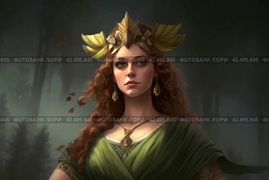 Hera greek god portrait digital art. Generate Ai. Стоковое AI-изображение, AI-художник Иван Рябоконь / Фотобанк Лори