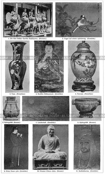 Heritage of Chinese culture. Publication of the book "Meyers Konversations-Lexikon", Volume 2, Leipzig, Germany, 1910. Стоковая иллюстрация, иллюстратор Sergey Kohl / Фотобанк Лори