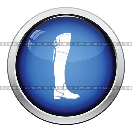 Hessian boots icon. Glossy button design. Vector illustration. Стоковая иллюстрация, агентство Ingram Publishing / Фотобанк Лори