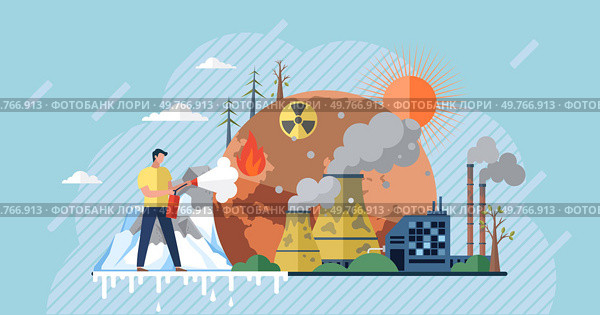 Hot weather vector illustration. Worldwide, thermometer ascends, rising crescendo in evolving melody global warming The hot weather concept is composition, each temperature elevation contributing. Hot weather. Atmosphere and heating engage in dance, their movements choreographed by rhythm hot weather. Стоковая иллюстрация, агентство Ingram Publishing / Фотобанк Лори