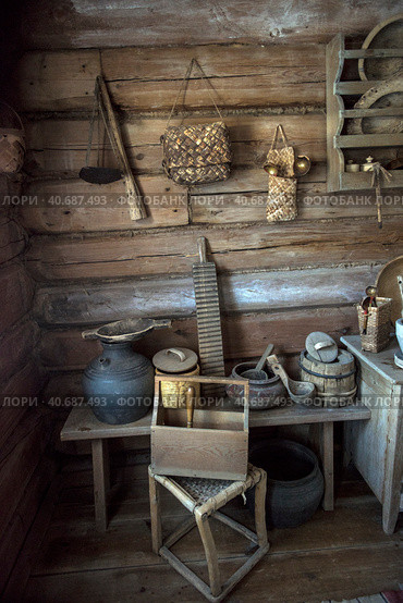 House museum, historical Russian hut in which was born Chapaev. Стоковое фото, фотограф Анна Кривицкая / Фотобанк Лори