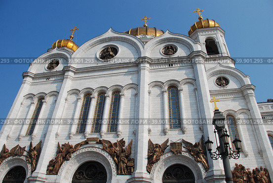 Храм Христа Спасителя. Улица Волхонка, 15. Район Хамовники. Город Москва (2010 год). Стоковое фото, фотограф lana1501 / Фотобанк Лори