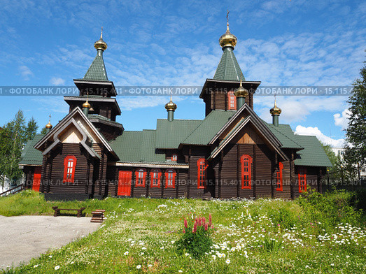 Храм иконы Умягчение злых сердец. Усинск, Коми. Стоковое фото, фотограф Сергей Гаврилов / Фотобанк Лори