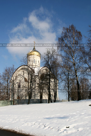 Храм Преподобной Евфросинии, Великой княгини Московской в Котловке (2012 год). Стоковое фото, фотограф Щеголева Ольга / Фотобанк Лори