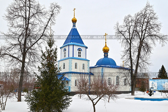 Храм в честь иконы Божией Матери "Целительница". Город  Ялуторовск. Тюменская область. Стоковое фото, фотограф Александр Тараканов / Фотобанк Лори