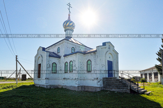 Храм в честь Вознесения Господня. Село Минино. Тюменская область (2018 год). Стоковое фото, фотограф Александр Тараканов / Фотобанк Лори